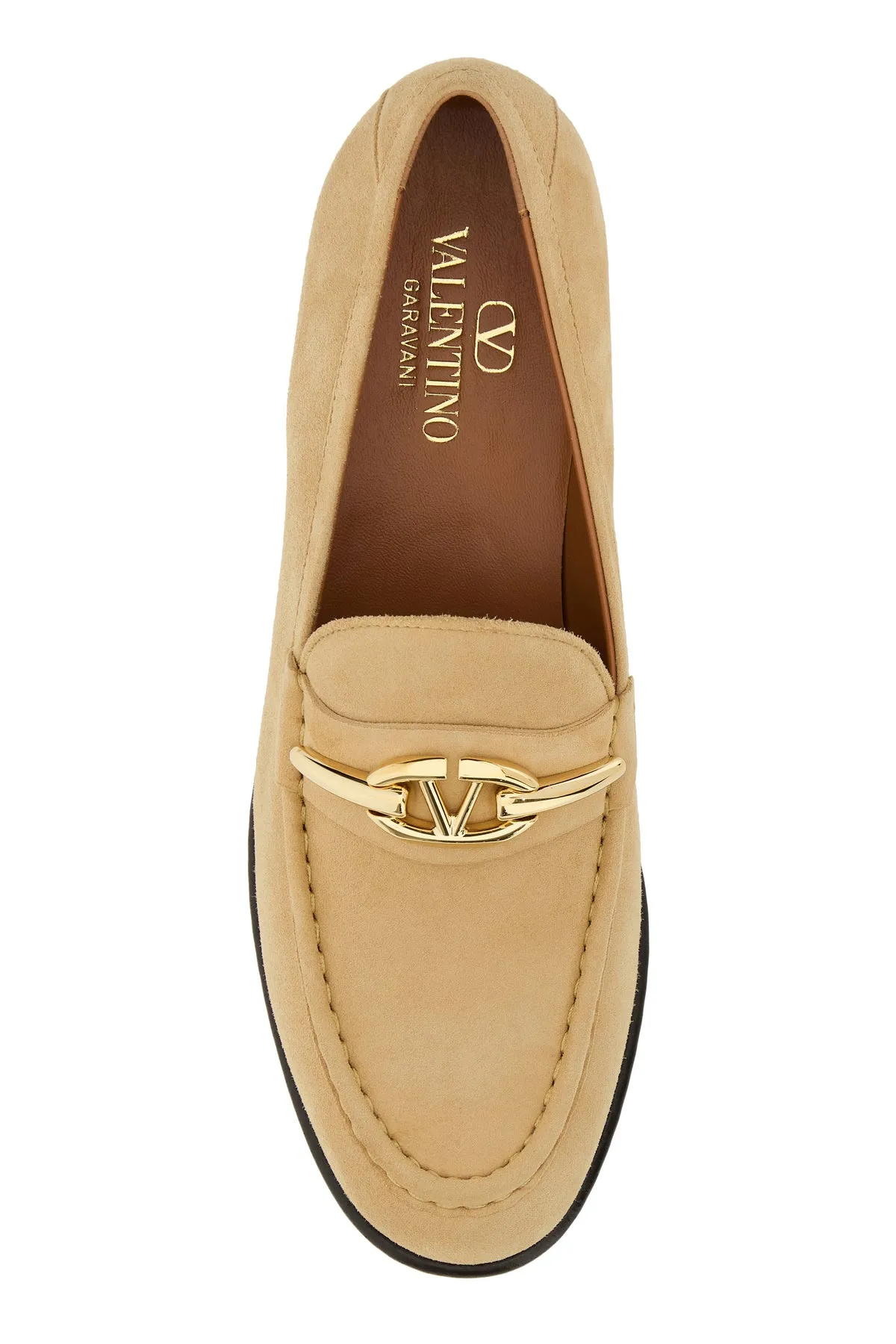 Beige suede VLogo The Bold Edition loafers