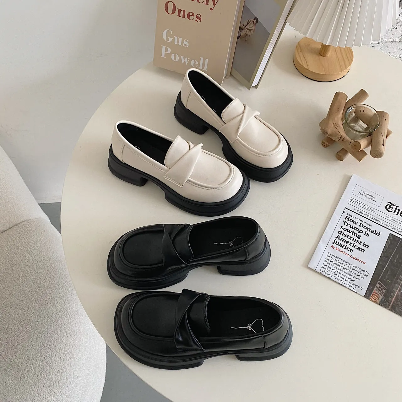 Comelyy Women's new platform loafers
