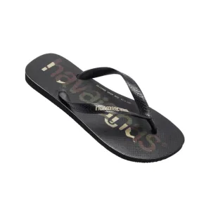 Havaianas Men's Flip Flops Top Logo Mania - Black/Brown/White