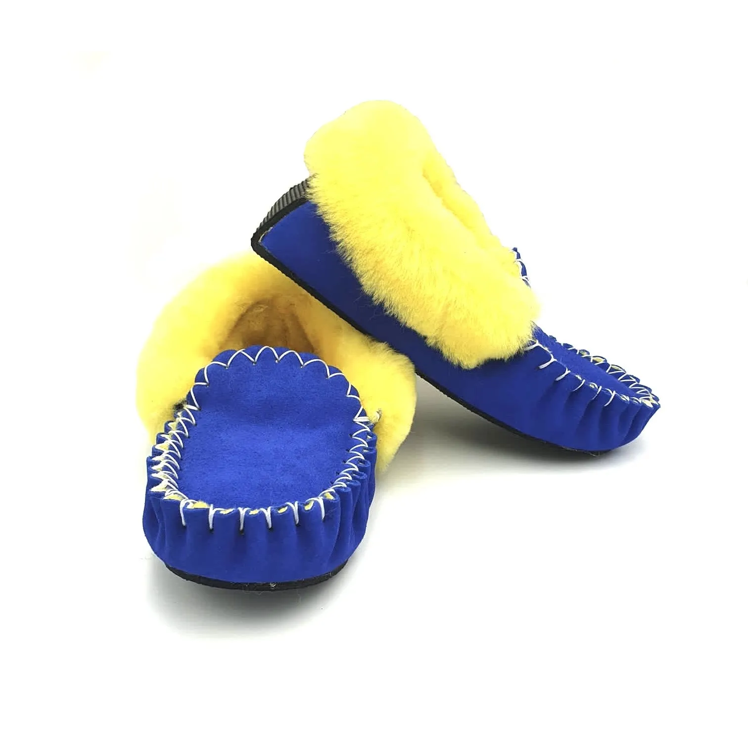 Ocean Blue & Yellow Moccasins