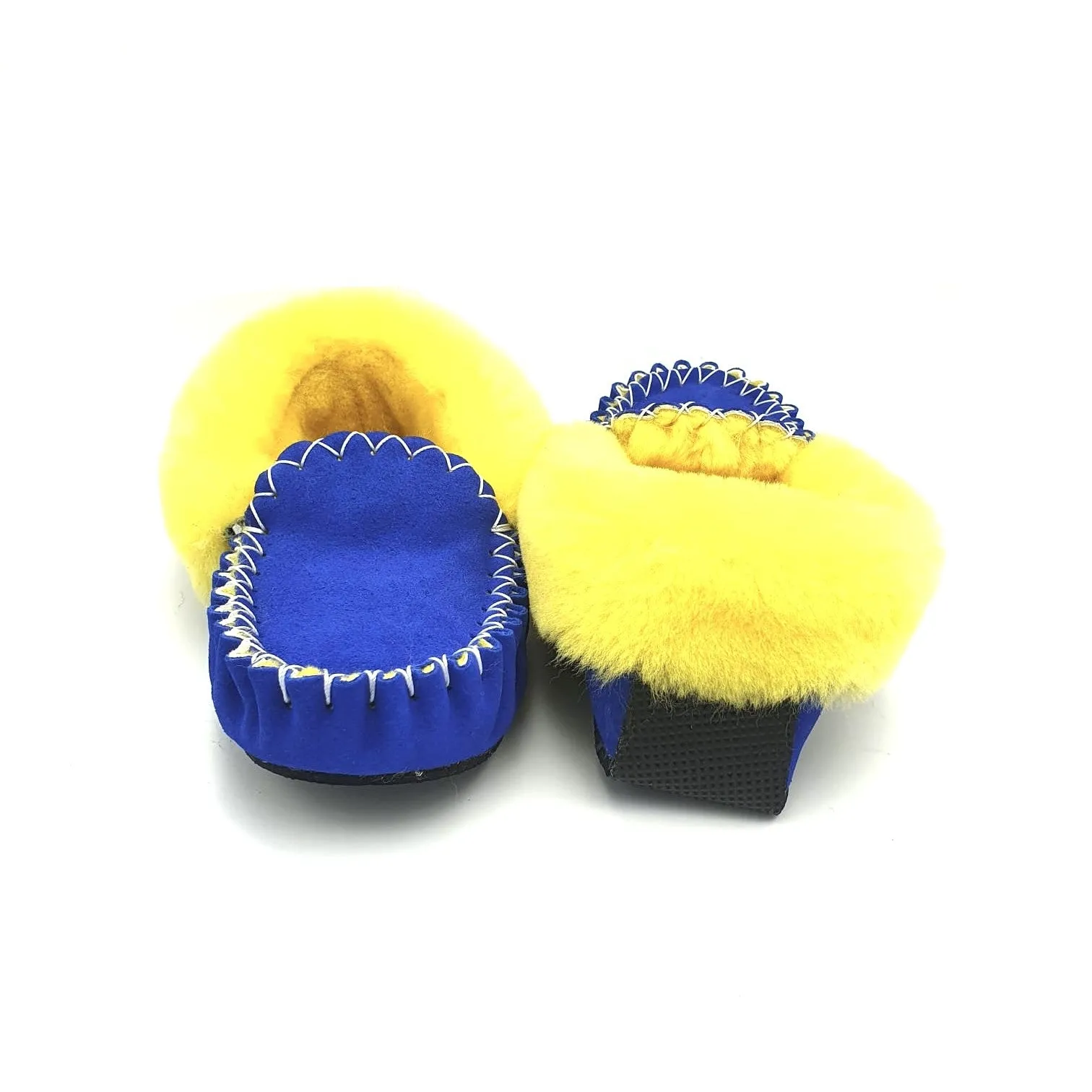 Ocean Blue & Yellow Moccasins