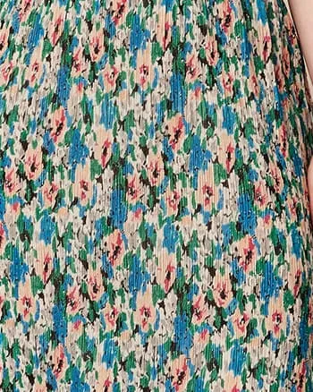 Pleated Georgette Dress | BLUE