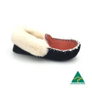 Red/Black & White Moccasins