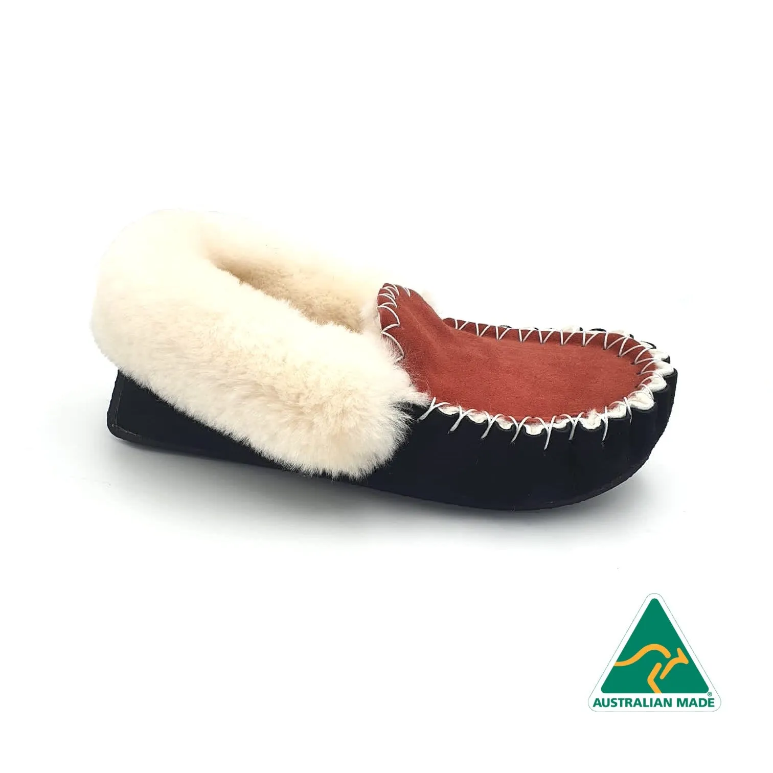 Red/Black & White Moccasins