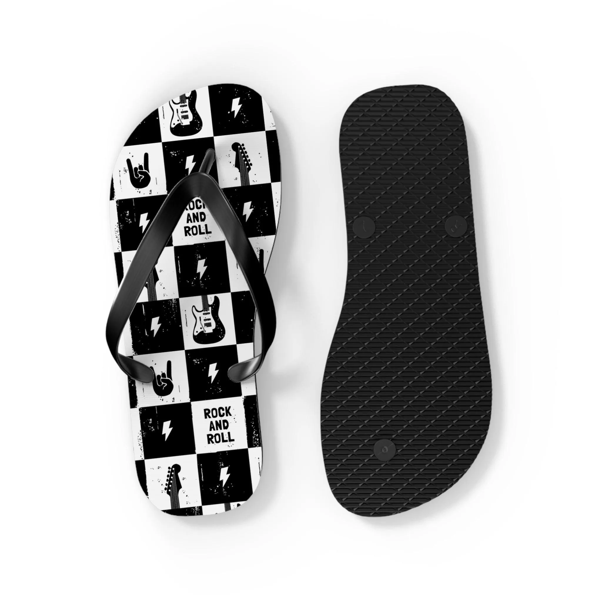 Rock And Roll Squares Flip Flops