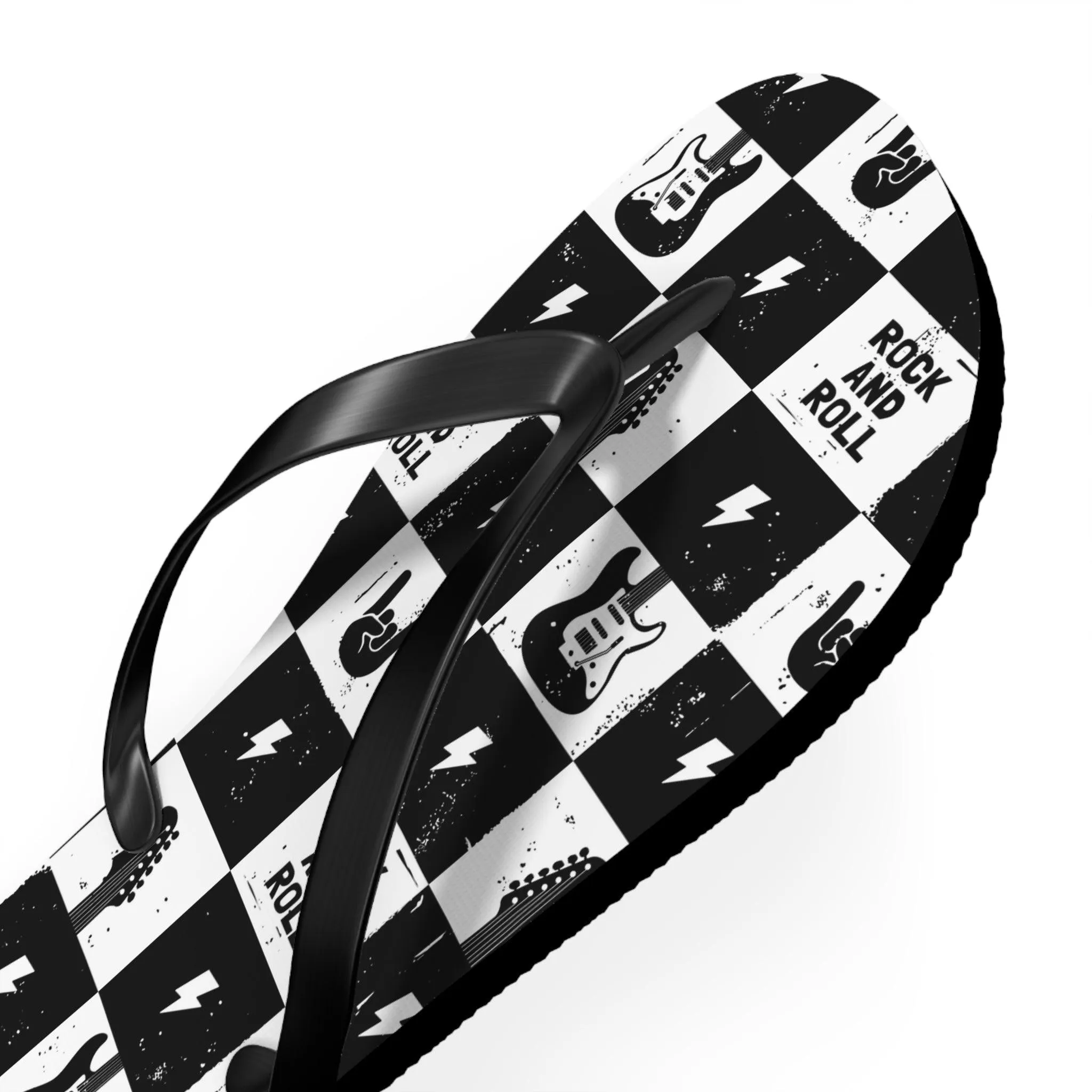 Rock And Roll Squares Flip Flops