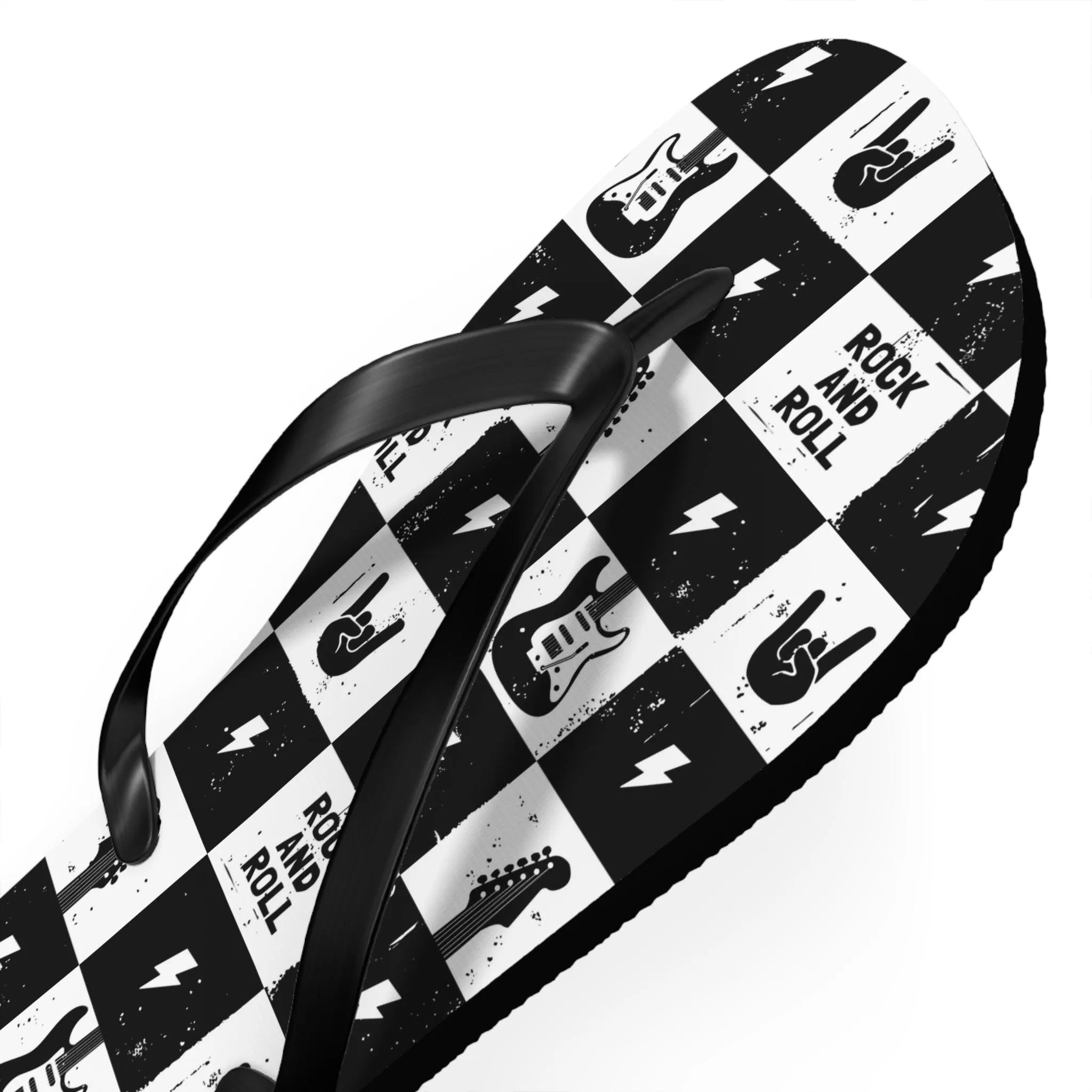 Rock And Roll Squares Flip Flops