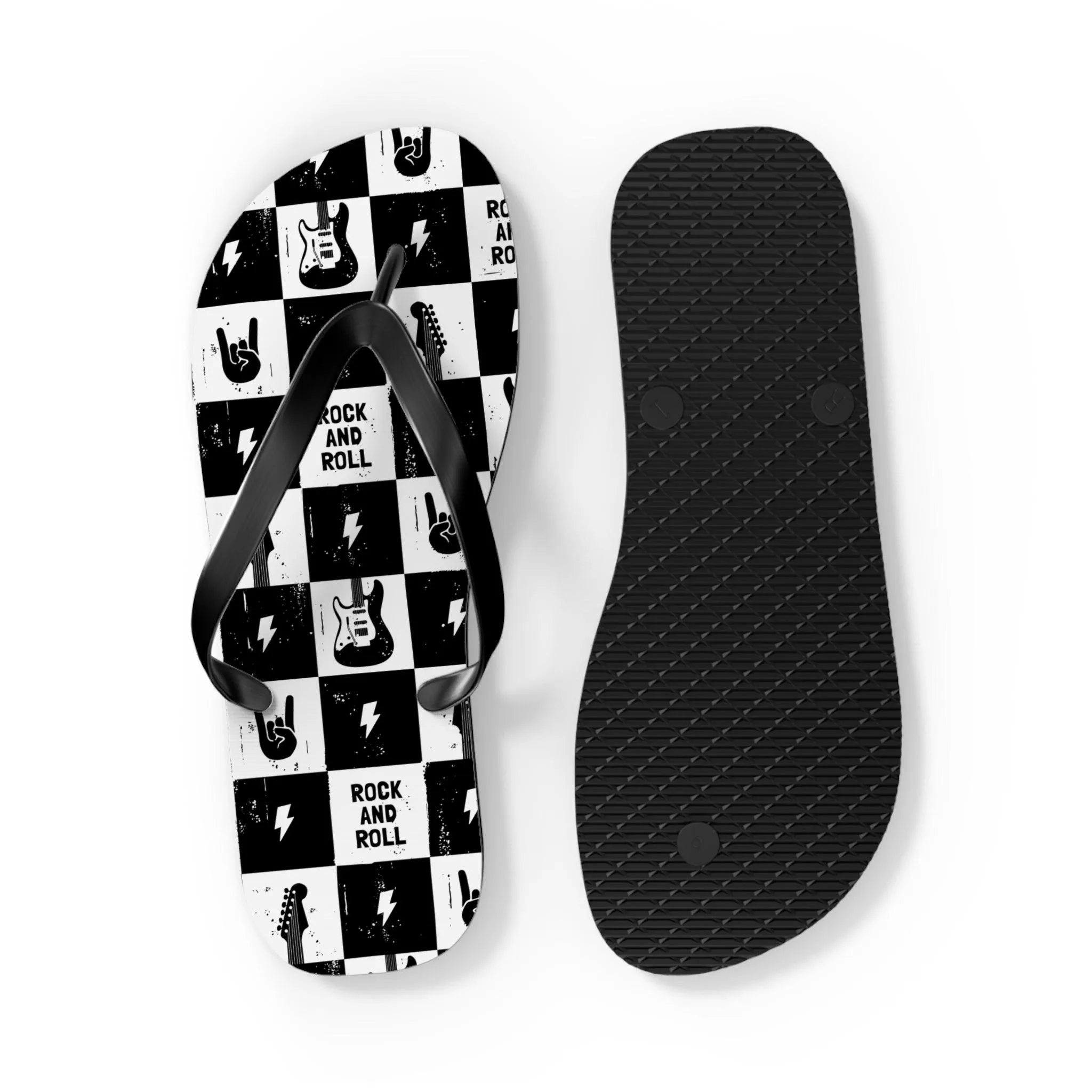 Rock And Roll Squares Flip Flops