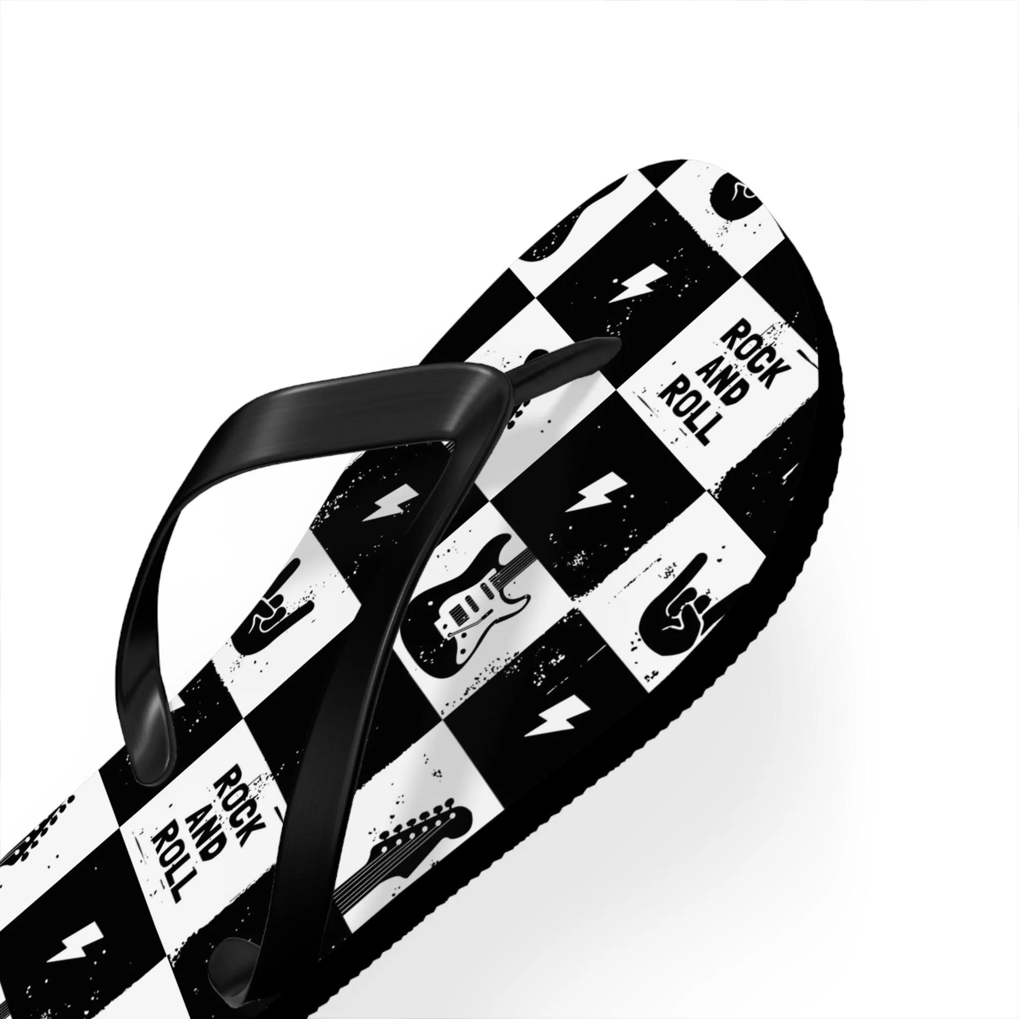 Rock And Roll Squares Flip Flops