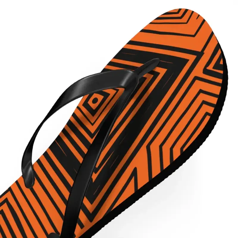 Snazzy Summer Vibes Striped Pattern Flip Flops