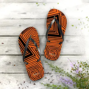 Snazzy Summer Vibes Striped Pattern Flip Flops