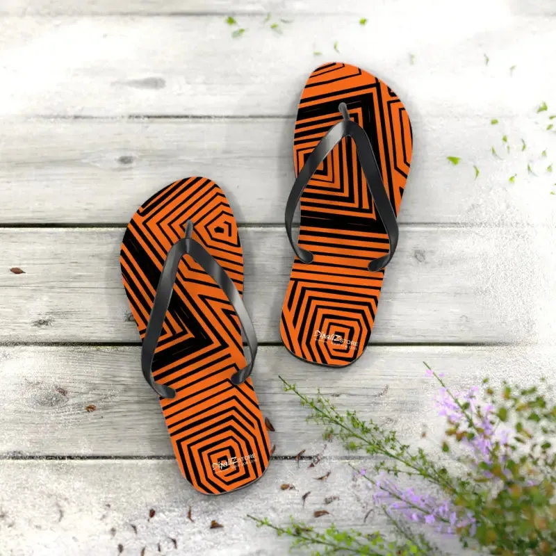 Snazzy Summer Vibes Striped Pattern Flip Flops