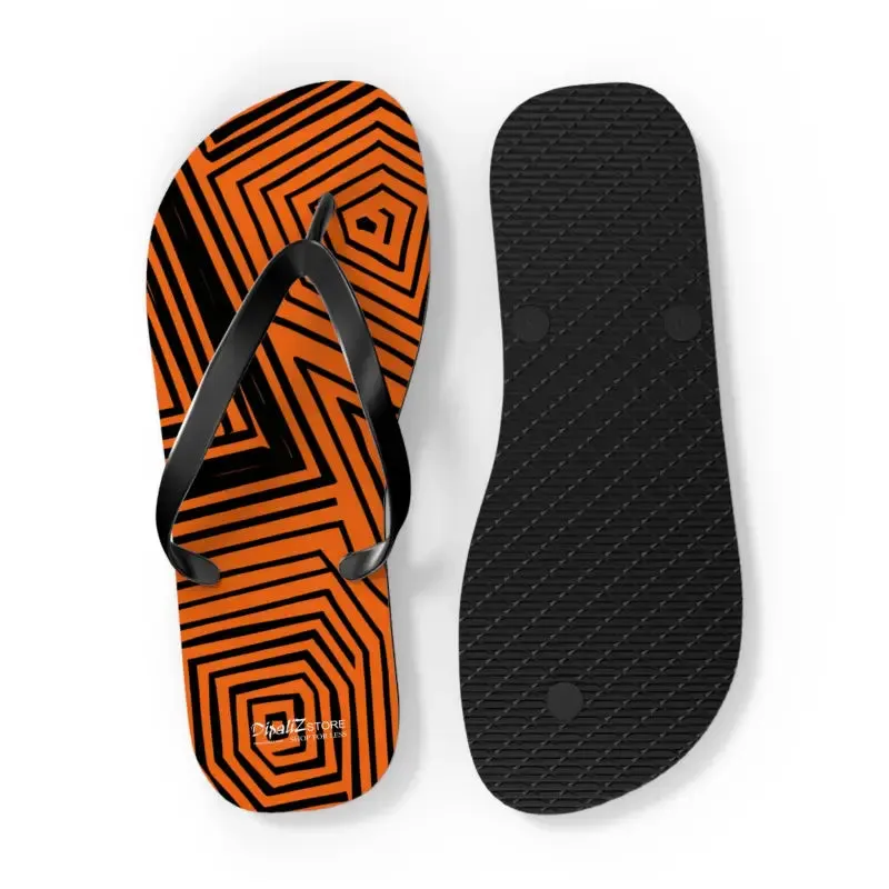 Snazzy Summer Vibes Striped Pattern Flip Flops