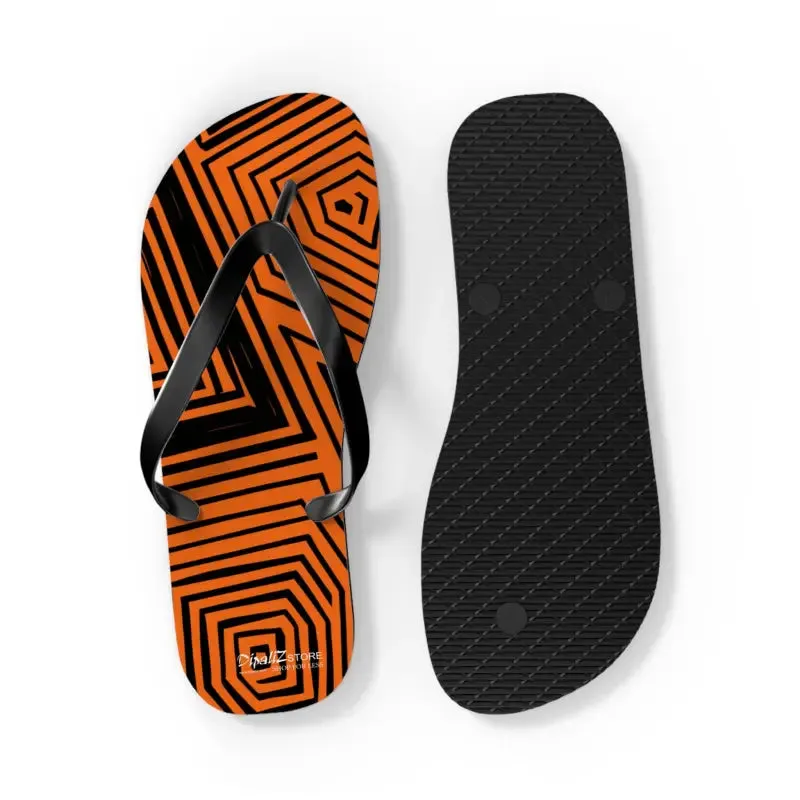 Snazzy Summer Vibes Striped Pattern Flip Flops