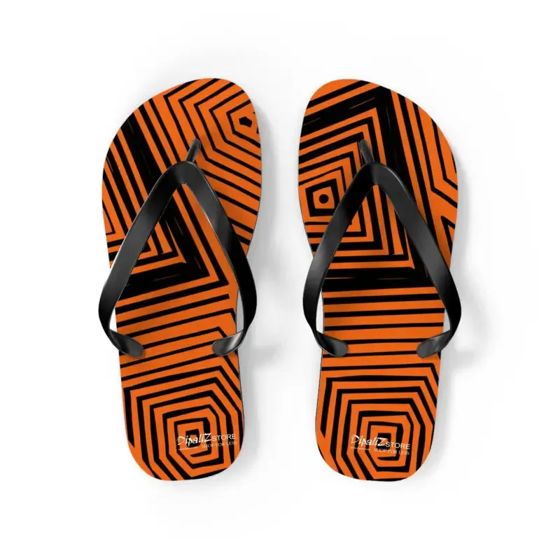 Snazzy Summer Vibes Striped Pattern Flip Flops
