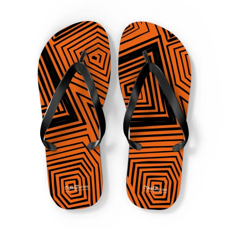 Snazzy Summer Vibes Striped Pattern Flip Flops