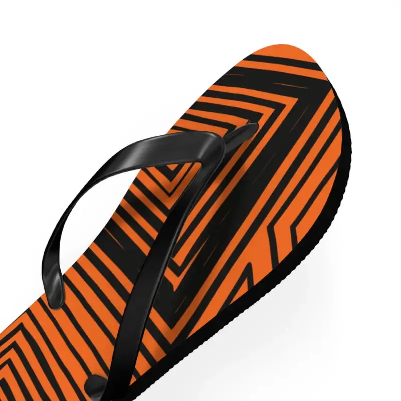 Snazzy Summer Vibes Striped Pattern Flip Flops