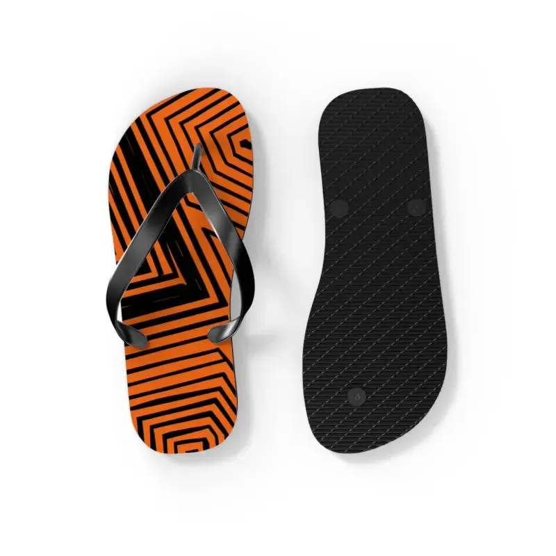 Snazzy Summer Vibes Striped Pattern Flip Flops