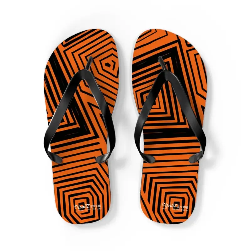 Snazzy Summer Vibes Striped Pattern Flip Flops