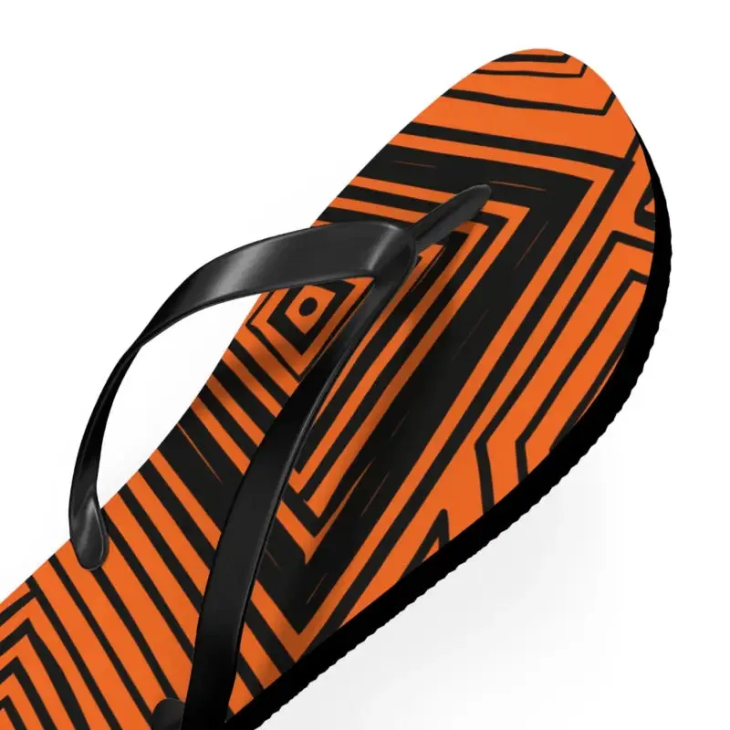Snazzy Summer Vibes Striped Pattern Flip Flops