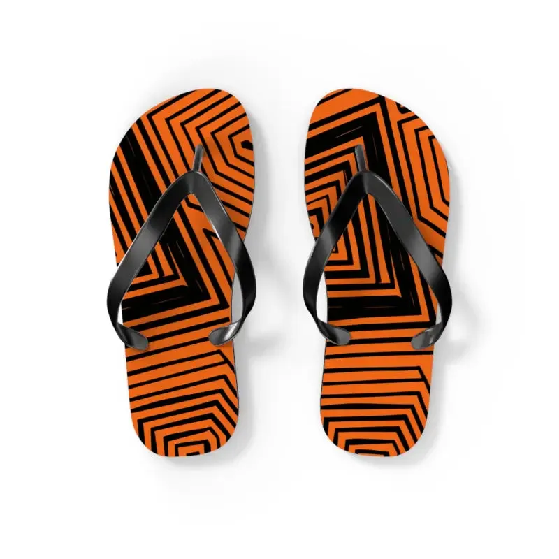 Snazzy Summer Vibes Striped Pattern Flip Flops