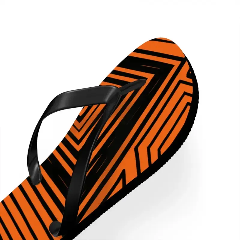 Snazzy Summer Vibes Striped Pattern Flip Flops