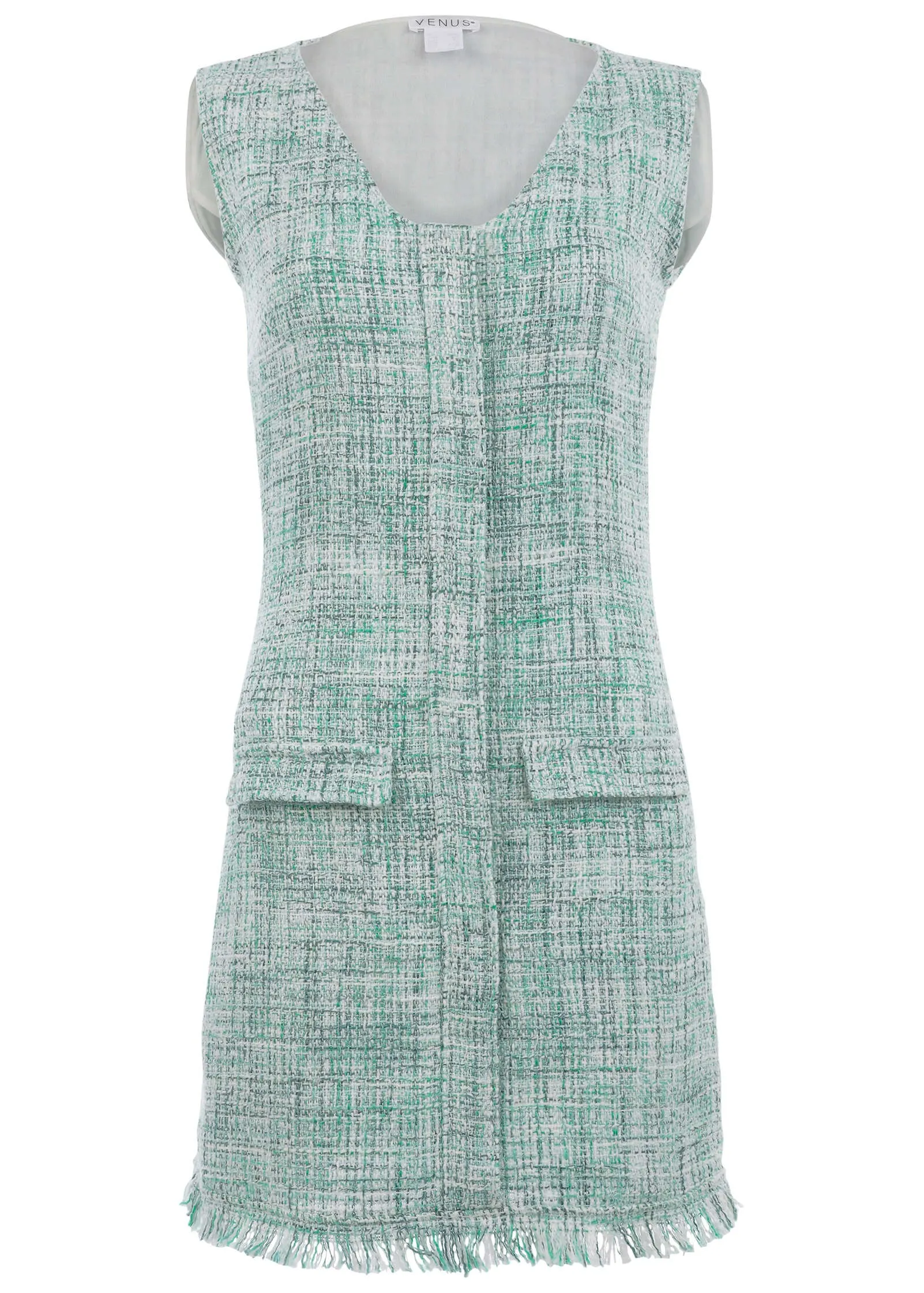 Terrace Tweed Mini Dress - Blue Multi